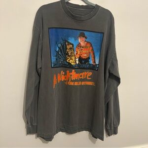 Dumbgood Long Sleeve Nightmare on Elm Street Grey Tshirt Sz XXL Xx-Large